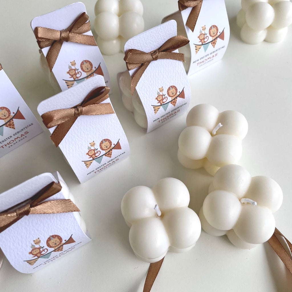 Velas de burbujas para recuerdos de fiesta
